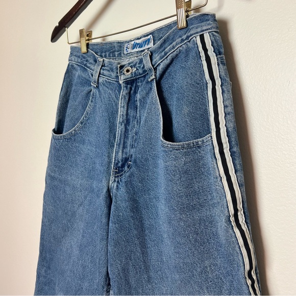 Vintage Y2K Utility baggy fit jeans with black & white stripe down side 30x30. - Picture 1 of 5
